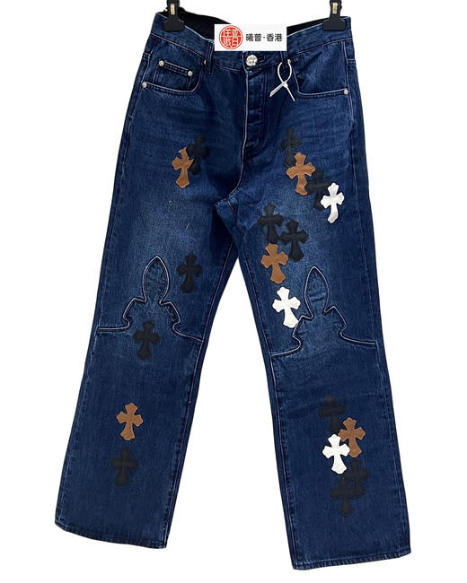 男款logo标识牛仔裤长裤la009 商品图0