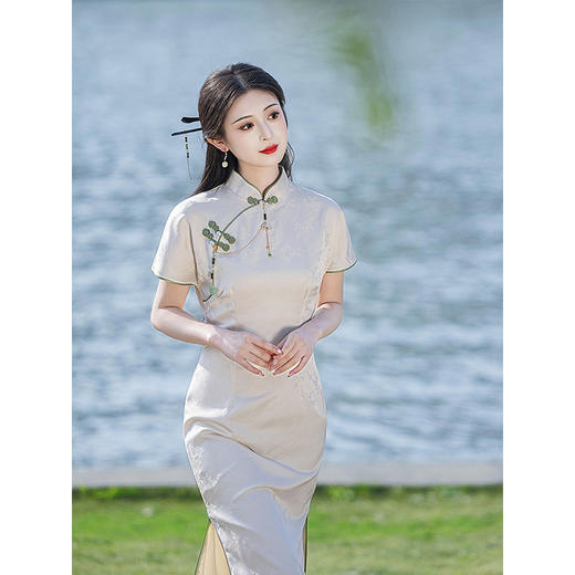 夏季素雅改良年轻款淡雅国风旗袍LSB3693 商品图2