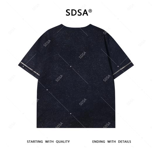 T3907夏季高级感新款男士美式满天星翻领烫钻短袖T恤百搭时尚显瘦上衣 商品图5