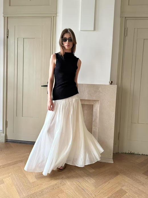 VC｜SS25038 Amani draped knit top  [无袖上衣 黑 / 米白 ] 商品图1