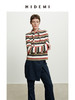 HIDEMI 趣味撞色条纹自然色织纯棉分体领巾设计感两件套长袖T 商品缩略图7