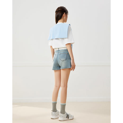 IEF/爱依服2025上衣春夏 韩版时尚休闲减龄气质宽松百搭中T恤N41936 商品图4