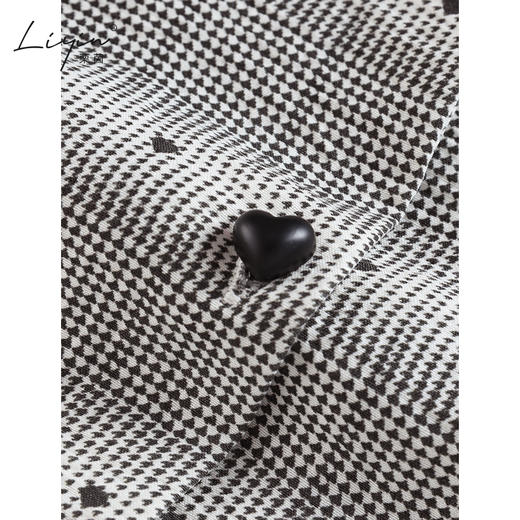 可人儿小众设计师新款泡泡绵女士睡衣夏季短袖可外出家居服三件套 商品图2