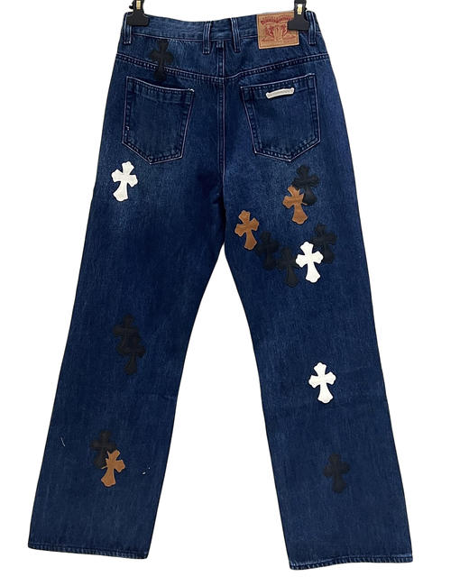 男款logo标识牛仔裤长裤la009 商品图1