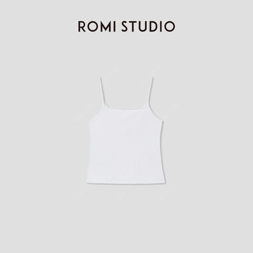 ROMI STUDIO“Clean fit”轻柔舒适棉质花边V领针织吊带 RWCRSM2524 (现货） 商品图1