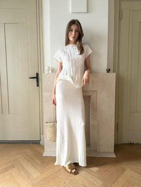 VC｜SS25033 Shanti sheer knit skirt [半身裙 黑 / 白 / 卡其 ]