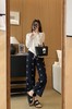 小众特定织天丝棉麻绣花九分裤夏季直筒休闲裤 商品缩略图11