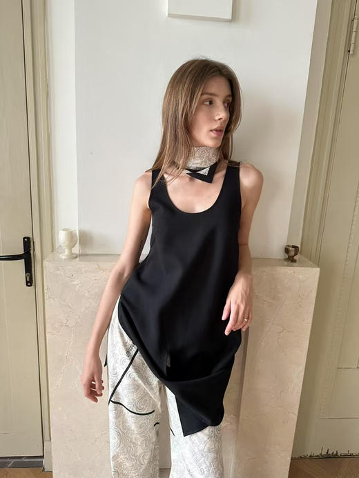 VC｜SS25137 Asti long tank top [上衣 黑 ] 商品图0