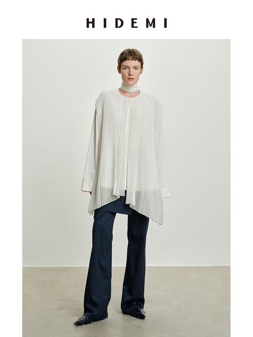 HIDEMI 极简圆领设计感西装马甲裙裤三件式多穿套装 商品图10