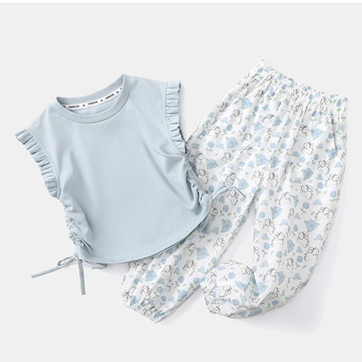 裁缝学苑TQ169女童短袖套装夏季新款休闲运动女孩宝宝儿童衣服 商品图4