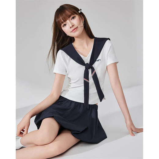 IEF/爱依服2025时尚套装夏季 韩版减龄休闲学院风百搭上下套裙N42374-X- 商品图2