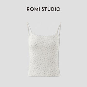 ROMI STUDIO可爱居家系列  法式碎花舒适全棉针织吊带RWCSST2576