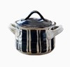 日本进口手作伊贺烧深型条纹粗陶土锅（3合） 商品缩略图5