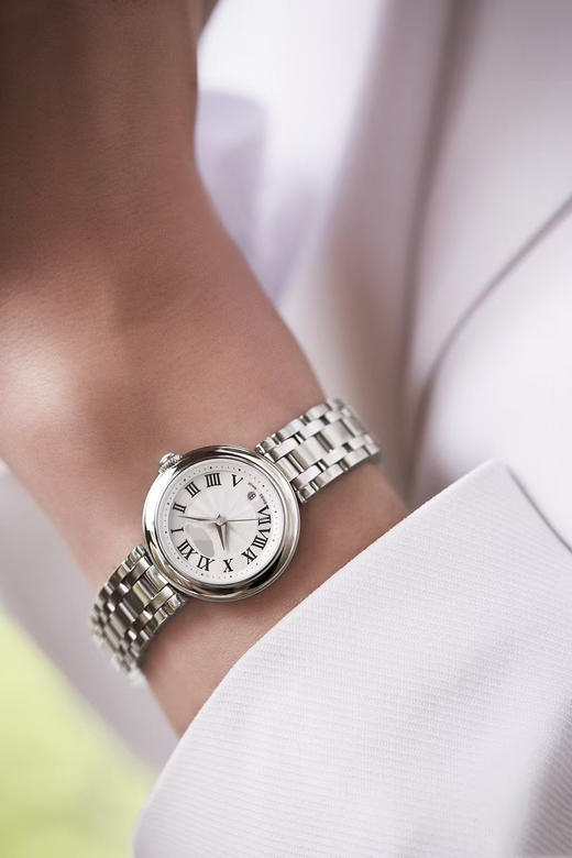 615-3 快闪巨折 纯圆正 TS小美人 钢带女士腕表 间玫瑰金色 银色 包装另配 商品图2