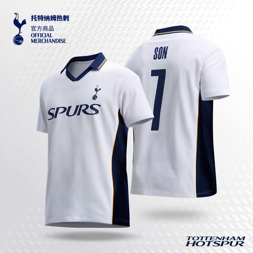 【官方正版】托特纳姆热刺俱乐部 | 白色印号休闲T恤夏季翻领短袖 商品图1