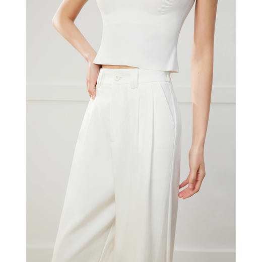 IEF/爱依服2025 夏季 韩版简约纯色休闲百搭宽松显瘦百搭阔腿裤D39452 商品图3