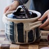 日本进口手作伊贺烧深型条纹粗陶土锅（3合） 商品缩略图2