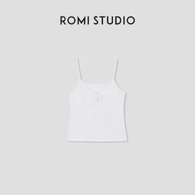 ROMI STUDIO“Clean fit”轻柔舒适棉质花边V领针织吊带 RWCRSM2524 (现货）