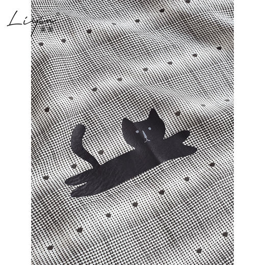 可人儿小众设计师新款泡泡绵女士睡衣夏季短袖可外出家居服三件套 商品图3