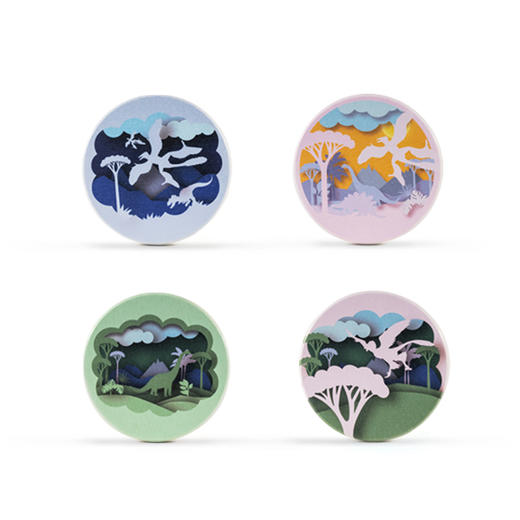 “龙吟九州”中国恐龙大展硅藻泥杯垫（恐龙剪影）杯垫 商品图5