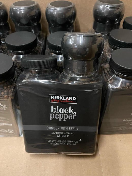 美国🇺🇸直邮特价195元/2瓶装，太划算了😍😍kirkland柯克兰黑胡椒粒357g，新出的附带一瓶替换装～自带研磨器，牛排意面完美伴侣 商品图1