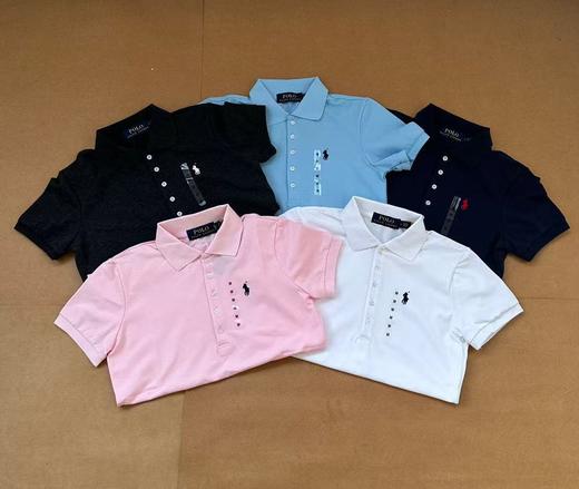 【sssp1】经典5粒扣设计！女士休闲小刺绣翻领短袖polo衫！！ 商品图2