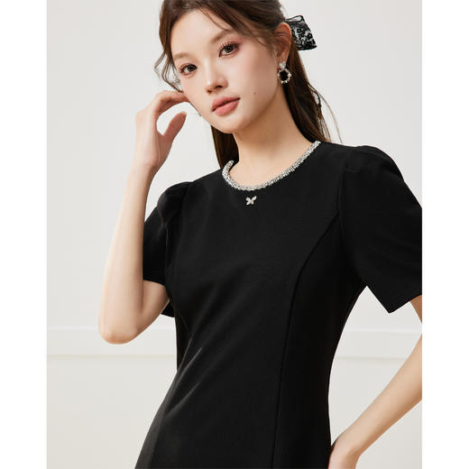 IEF/爱依服2025夏季 法式名媛淑女气质通勤百搭显瘦连衣裙N41432 商品图3