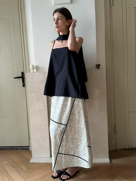 VC｜PF25010 Roma silk skirt [半身裙  米白印花 ]