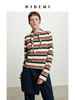 HIDEMI 趣味撞色条纹自然色织纯棉分体领巾设计感两件套长袖T 商品缩略图4