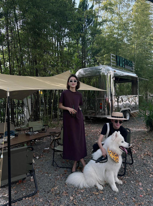 富贵紫T恤裙美到犯规神秘感拉满反白皮连衣裙 商品图5