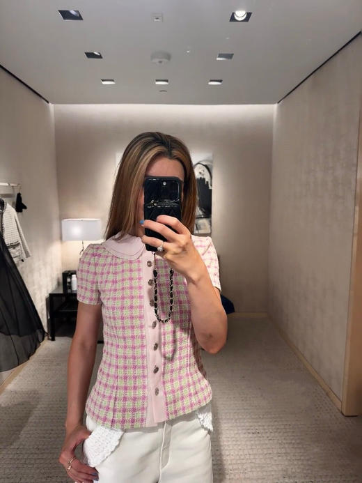 香奈儿25早春粉色格子上衣（TM） 商品图4