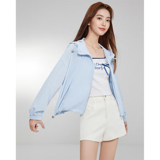 IEF/爱依服2025外套春夏 简约纯色通勤百搭外出薄款外套N0101- 商品图2