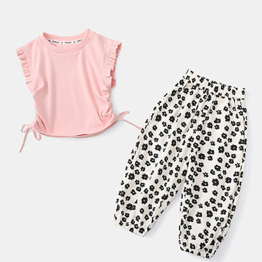 裁缝学苑TQ169女童短袖套装夏季新款休闲运动女孩宝宝儿童衣服 商品图1