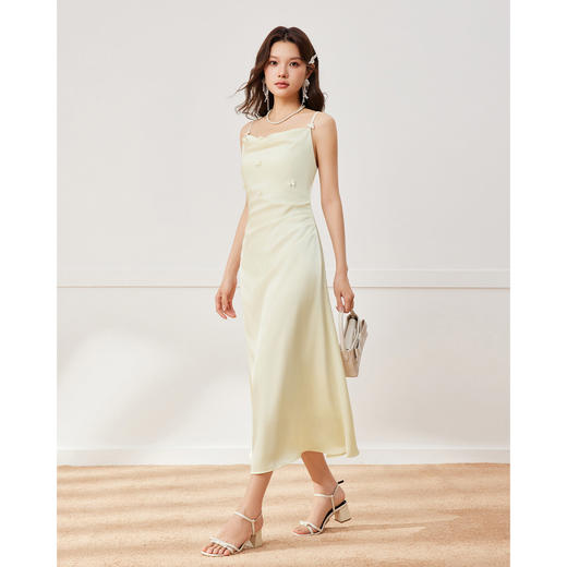 IEF/爱依服2025夏季性感修身气质显瘦小众梭织吊带长裙N0063- 商品图2