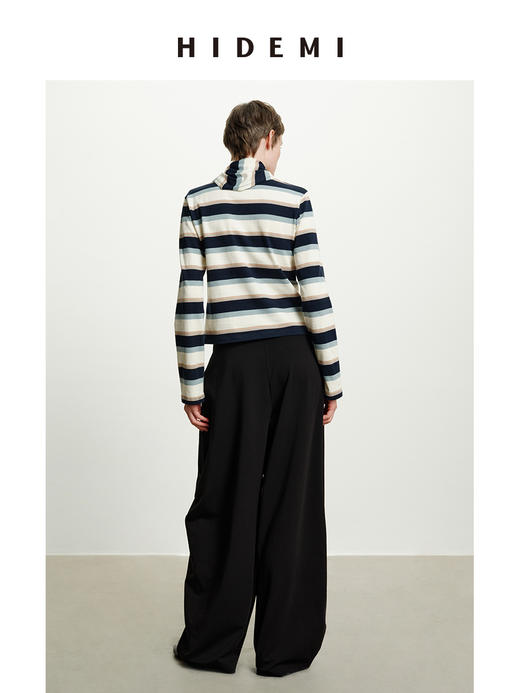 HIDEMI 极简设计感茧型中低腰进口可再生棉亲肤舒适空气感羊腿裤 商品图7