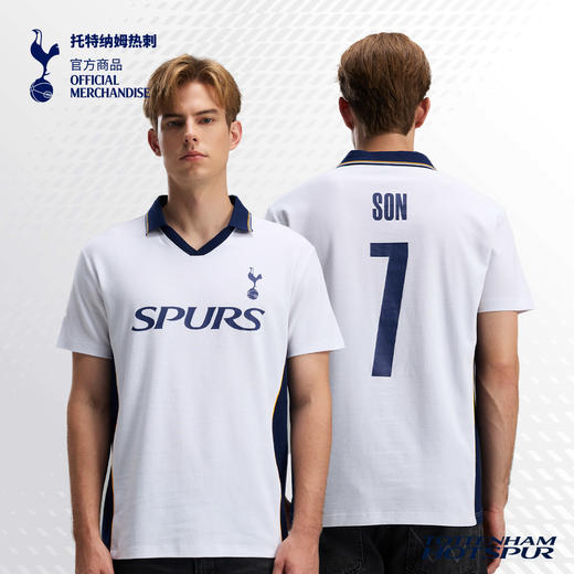 【官方正版】托特纳姆热刺俱乐部 | 白色印号休闲T恤夏季翻领短袖 商品图0