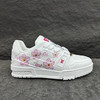 村上隆/Takashi Murakami x LOUIS VUITTON Trainer 樱花系列 牛皮革 品牌元素印花 圆头系带 低帮 板鞋 女款 白色（HC） 商品缩略图0