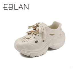 伊伴夏季老爹鞋造型洞洞拖鞋凉爽慵懒随性洞洞鞋B25388601