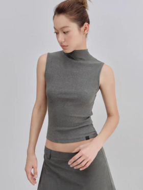 Evistub/E-5XDX783/高智感弹力半高领背心女