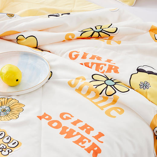 【梦洁水洗抗菌夏被 柠夏】200*230cm丝滑轻盈 亲肤舒适 吸湿透气 商品图2