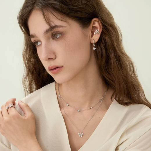 ARSIS银饰｜幸运符号系列 星悦蝴蝶耳圈 商品图5