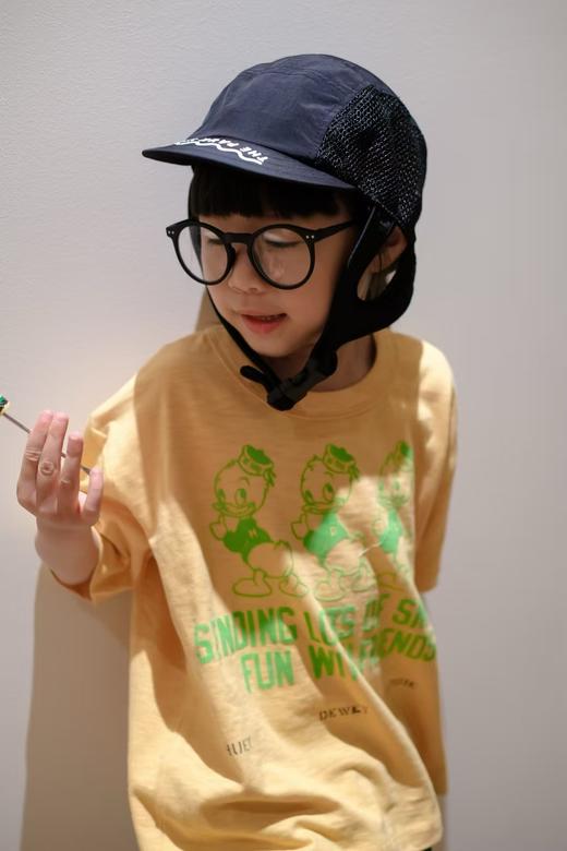 2025夏季新款！日系儿童水陆两用下巴固定扣脖遮阳帘网眼速干遮阳帽！ 商品图1