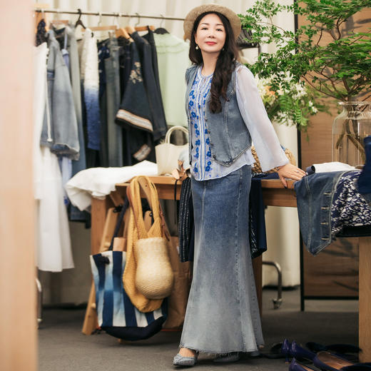 【林栖设计小店】（现货）【牛仔系列】棉混纺牛仔马甲修身显瘦2025早秋新款上衣女G1653005 商品图3