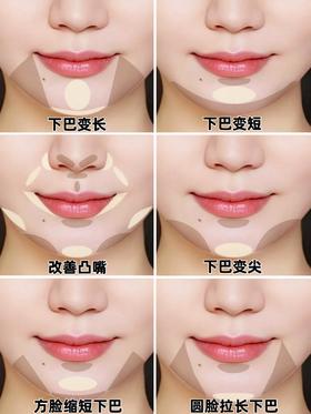 6种脸型下巴修容术🔥轻松打造精致小V脸