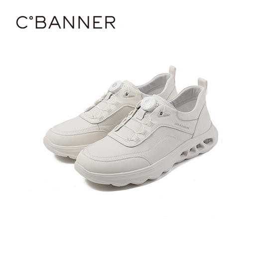 千百度秋季商务休闲鞋牛皮革脚垫健步鞋男鞋A25411131 商品图5