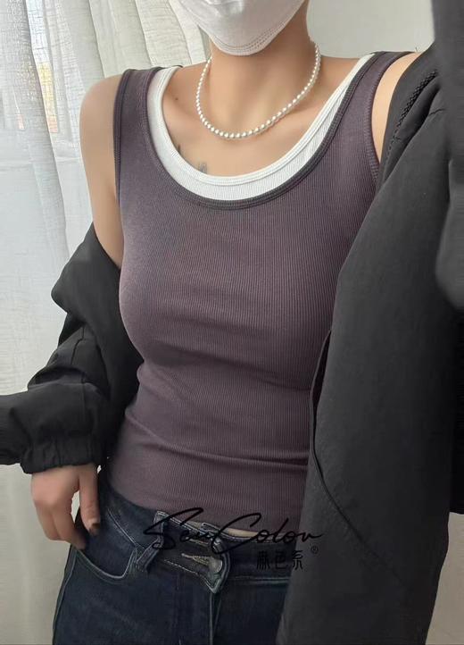 【GZ】无忧购65元2件假两件天丝竹棉背心6608（截单后3-5天发货) 商品图2