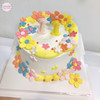 【新款】花漾年华蛋糕，充满多巴胺的卡通花花，萌趣满满~蛋糕上面的数字可更换 商品缩略图1