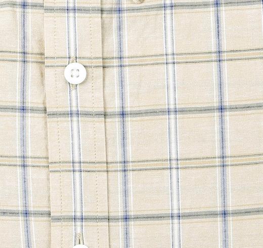 【棉麻混纺】占姆士男士棉麻混纺男士格纹短袖 商品图4