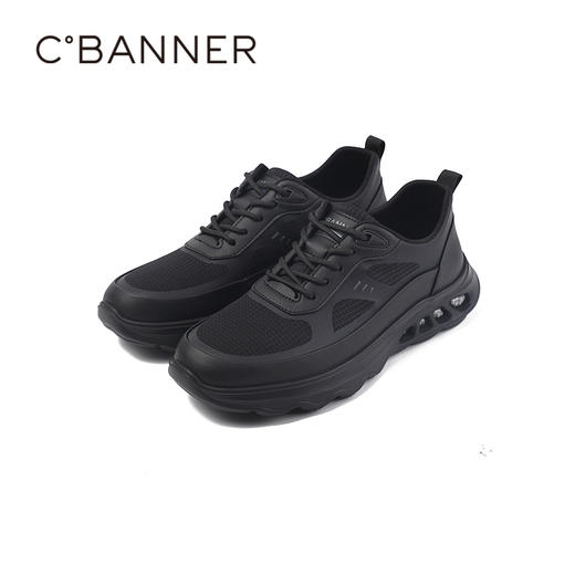 千百度秋季商务休闲鞋牛皮革脚垫通勤会议通用男鞋A25411233 商品图4