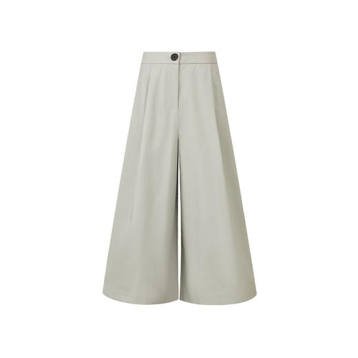 HIDEMI 高密自然棉阔腿裤 黑色/海鸥灰绿 商品图7